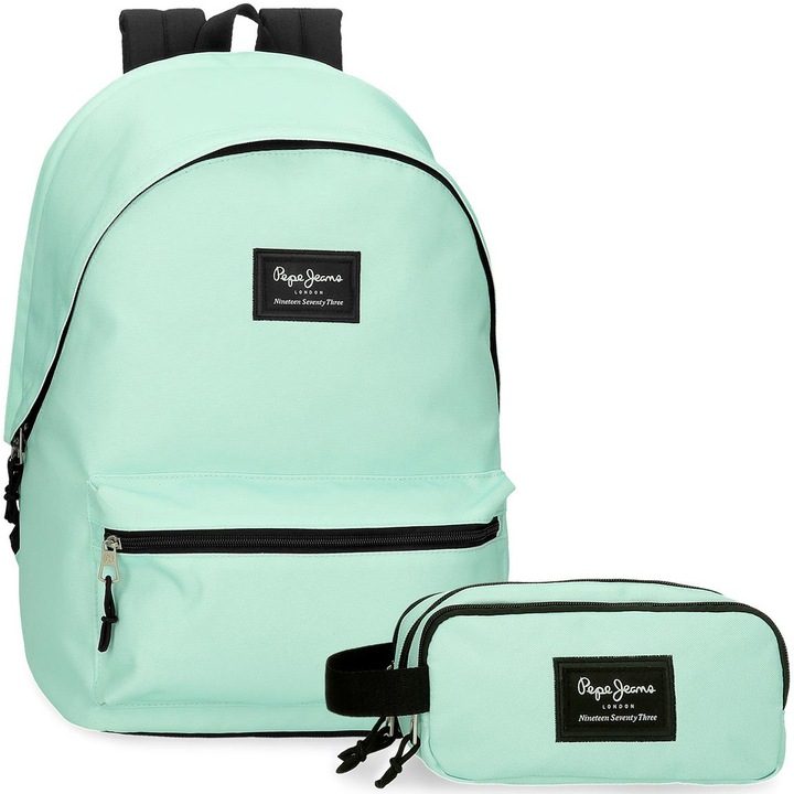 Раница Pepe Jeans Aris Colorful, Отделение за лаптоп, Ръчна чанта, Тюркоаз, 31x44x17.5 см