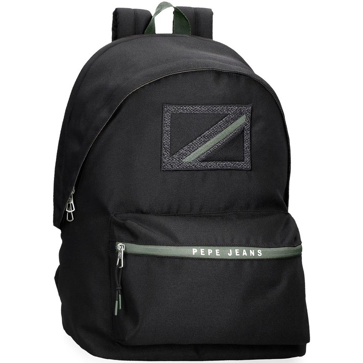 Раница за лаптоп Pepe Jeans Alton, 2 отделения, Адаптивна, Черен, 31x44x17,5 см