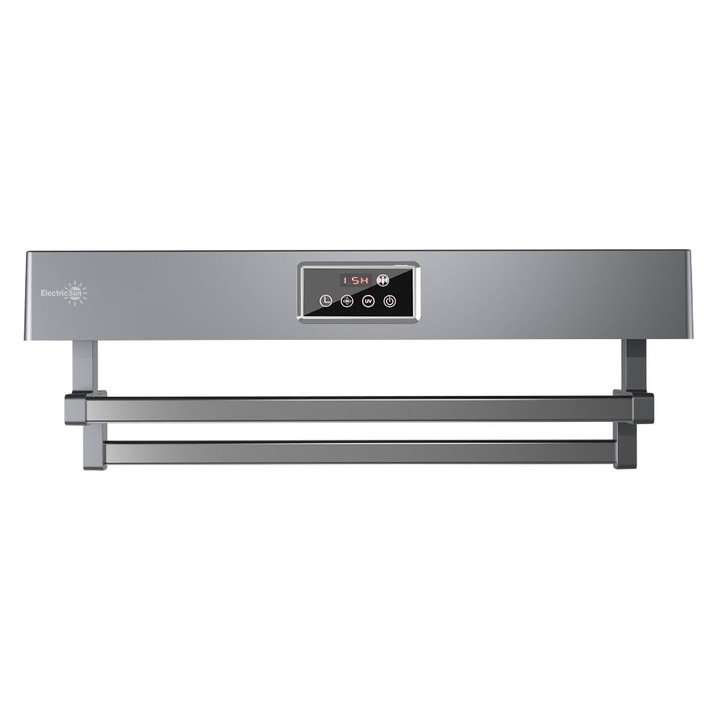 Uscator de prosoape baie sau bucatarie cu sterilizare UV, pe perete, 60 cm, 450W, ElectricSun Standard gri