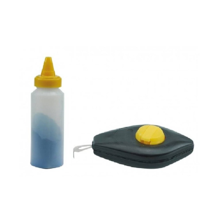 Fir trasare cu creta Vorel 15m + praf de creta albastra 115 grame