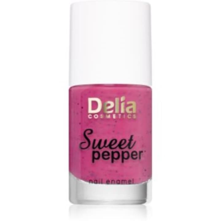 Lac de unghii Delia Sweet Pepper cu particule negre 08, 11 ml