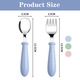Set de 2 tacamuri cu furculita si lingurita pentru copii, Hokretme, silicon/inox, 12.5x2.6cm, albastru/roz