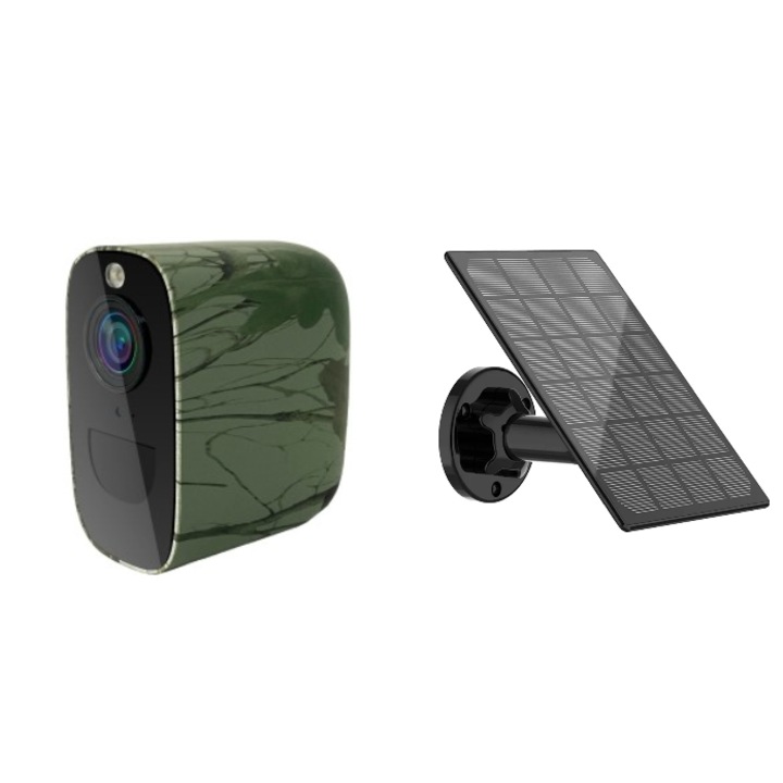Камера, Професионална ловна 4G TSS-S3C на живо, със соларен панел 3, 3W, 4MP Full HD, детектор на движение, APP контрол, нощно виждане, водоустойчив
