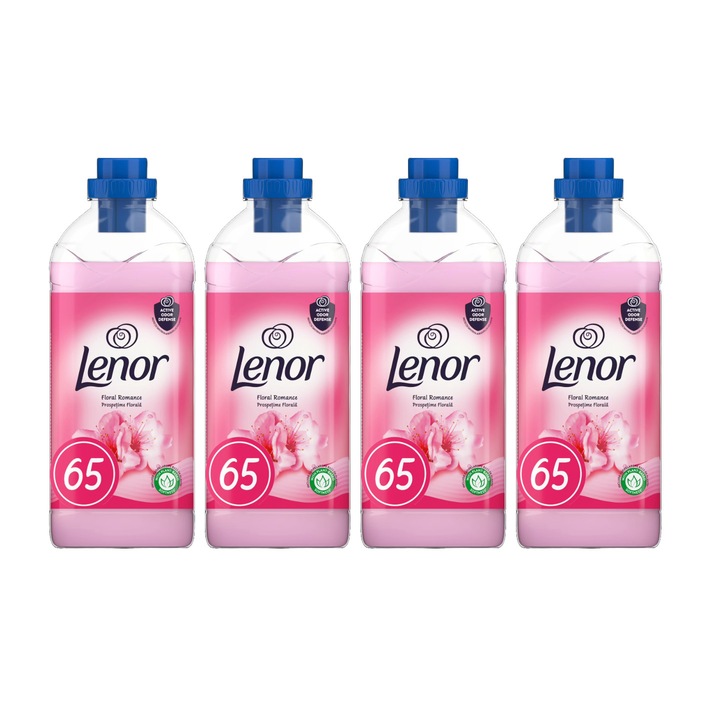 Set 4 x Balsam Rufe Lenor 1.625L 65 Spalari Prospetime Florala, ingrijire delicata a tesaturilor