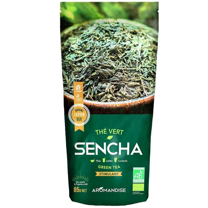 Sencha bio laza zöld tea, 85g, Aromandise