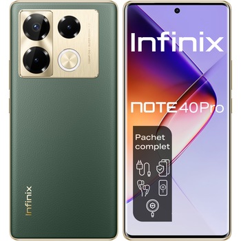 Telefon mobil Infinix NOTE 40 PRO, 12GB RAM, 256 GB, 4G, Vintage Green