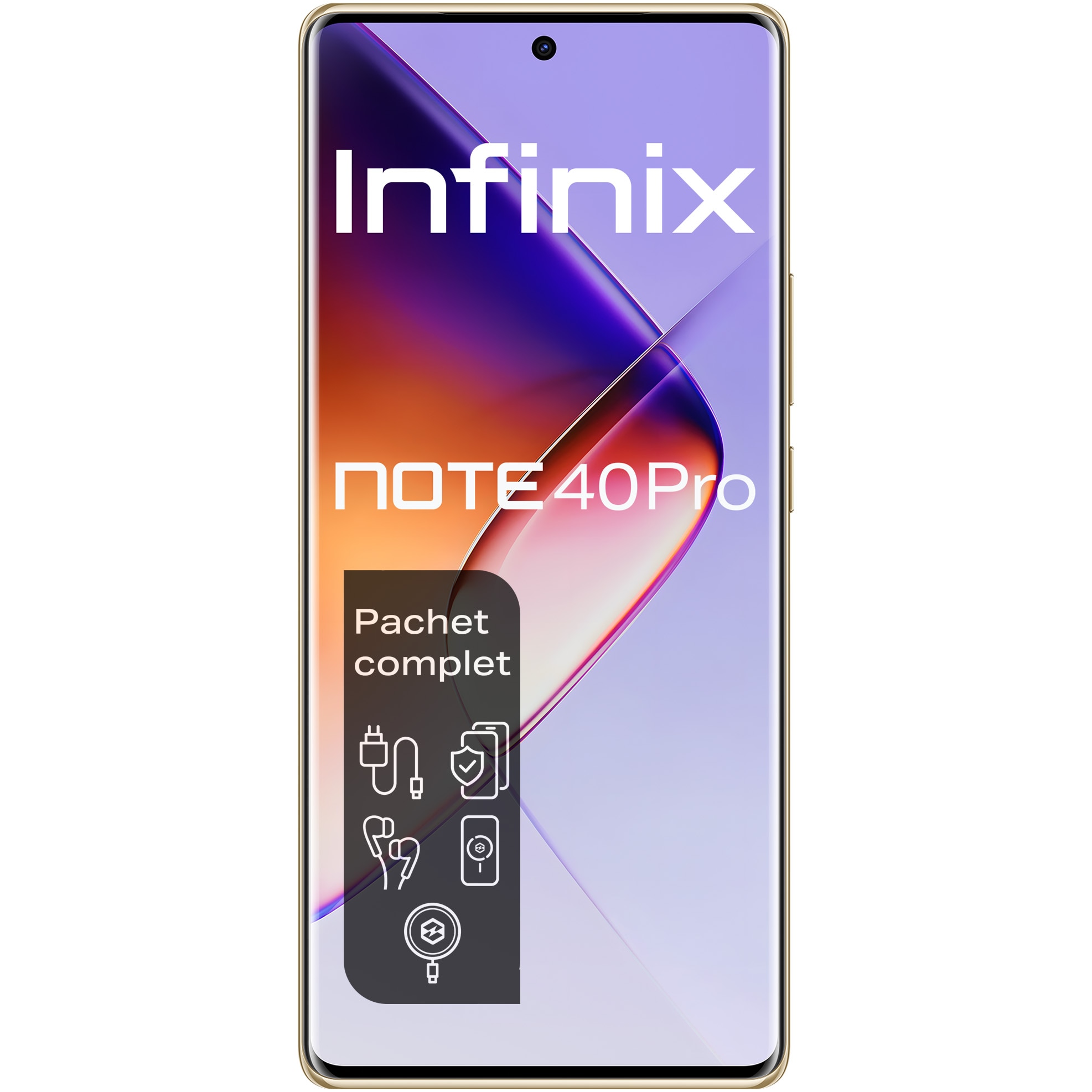 Telefon mobil Infinix NOTE 40 PRO, 12GB RAM, 256 GB, 4G, Titan Gold