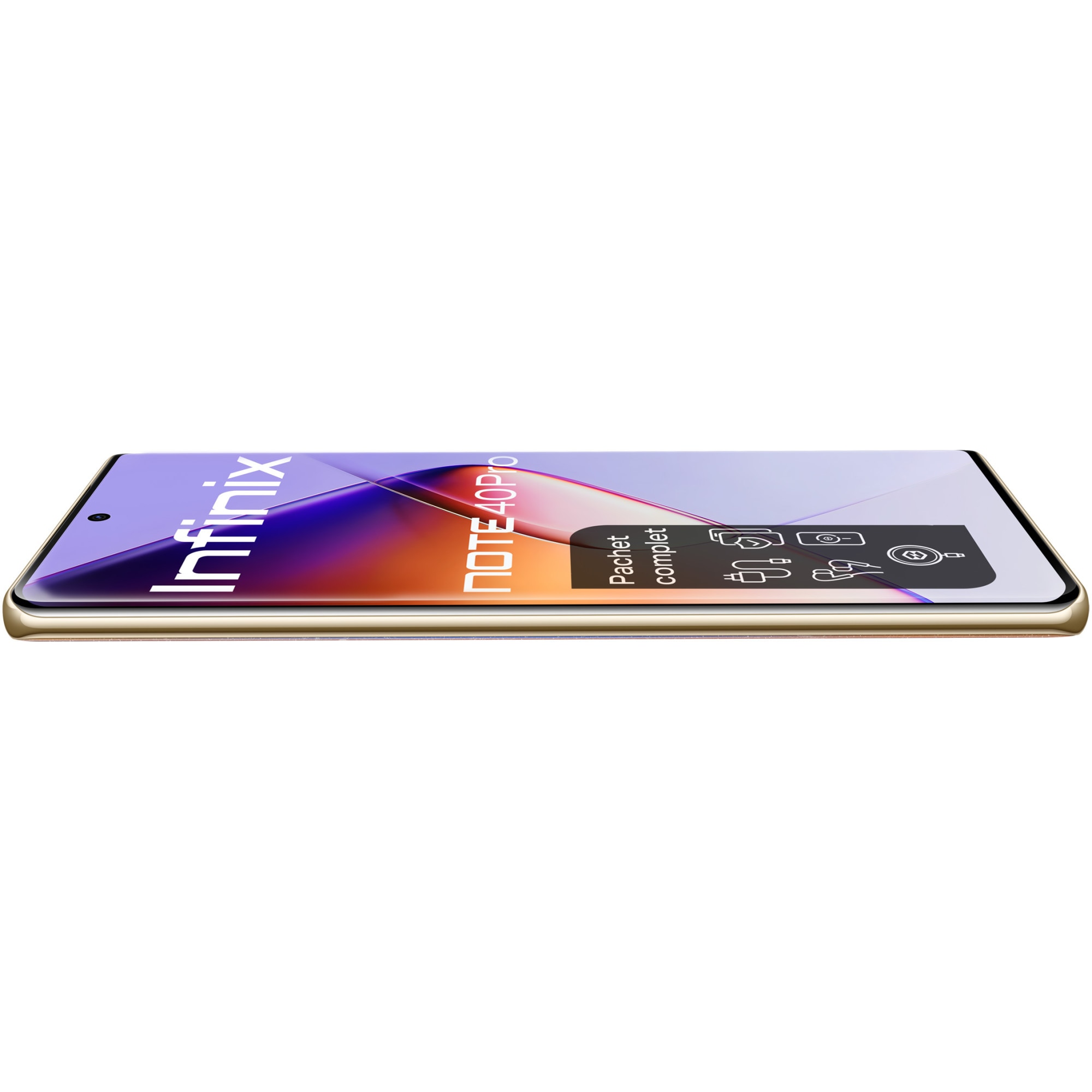 Telefon mobil Infinix NOTE 40 PRO, 12GB RAM, 256 GB, 4G, Titan Gold