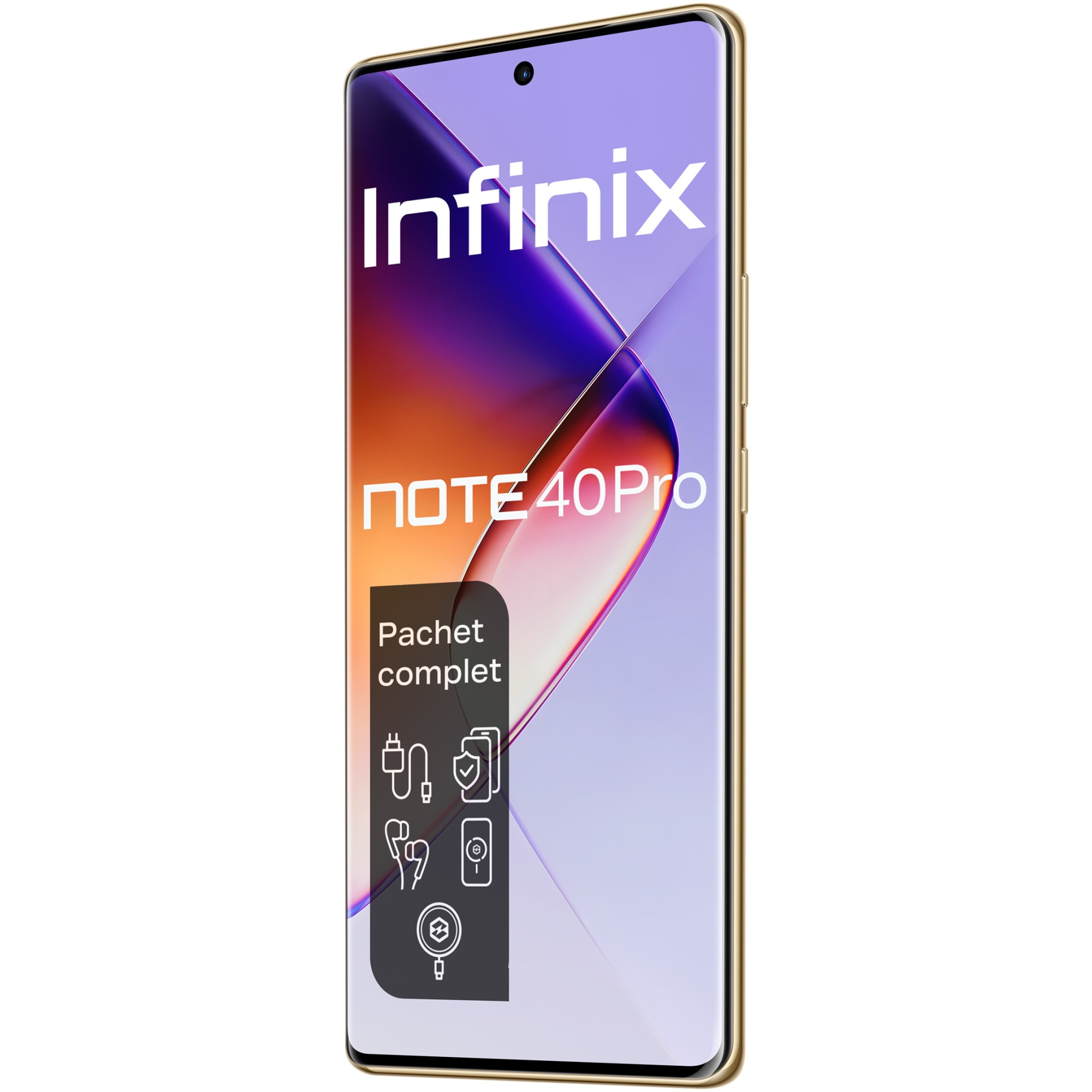 Telefon mobil Infinix NOTE 40 PRO, 12GB RAM, 256 GB, 4G, Titan Gold