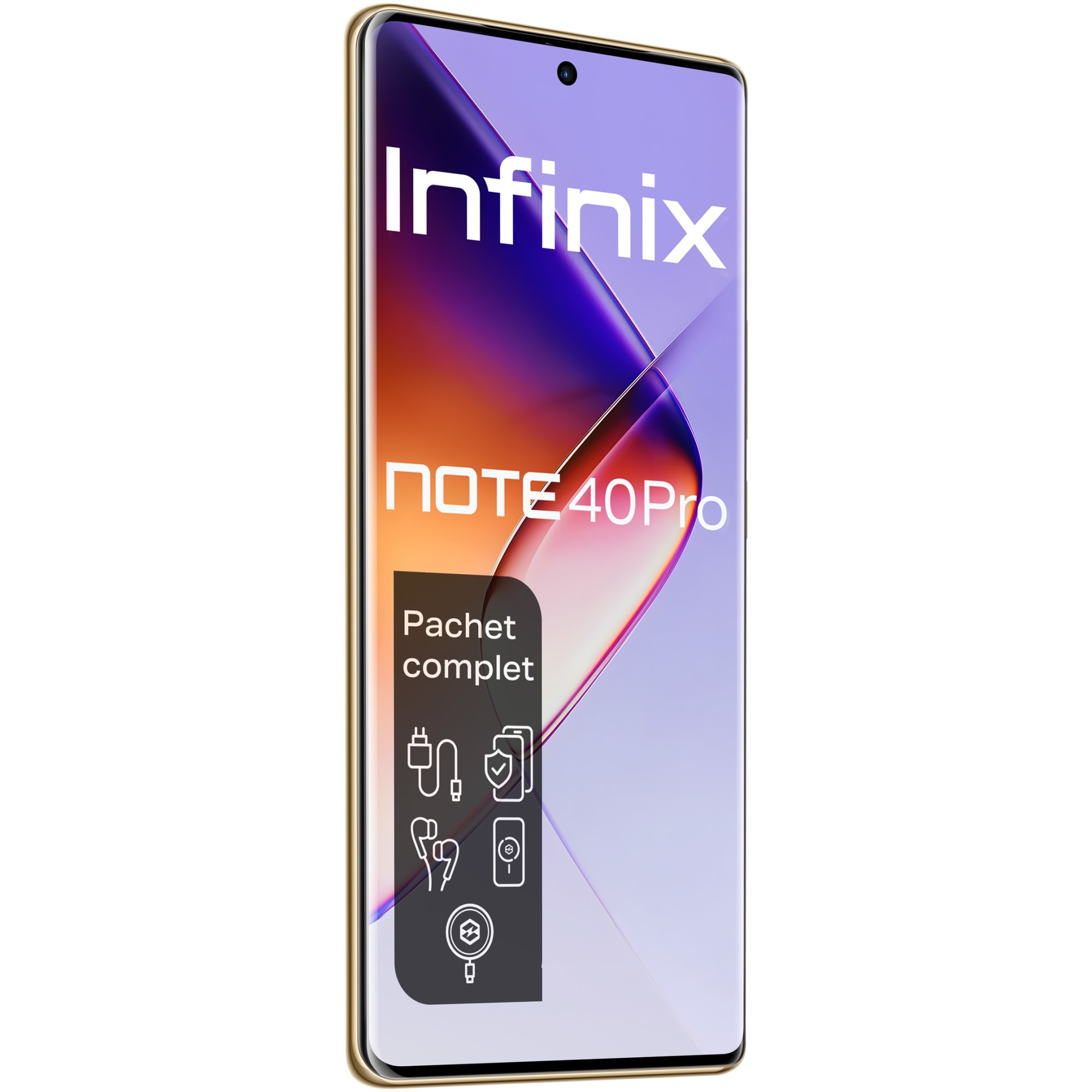 Telefon mobil Infinix NOTE 40 PRO, 12GB RAM, 256 GB, 4G, Titan Gold