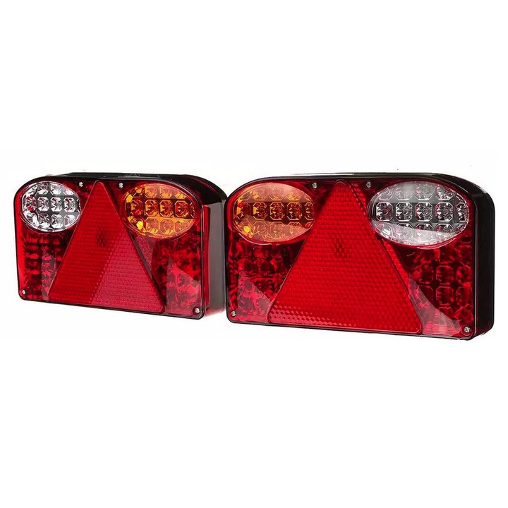 Set 2 lampi stop remorca led cu 5 functii, 12-24 V