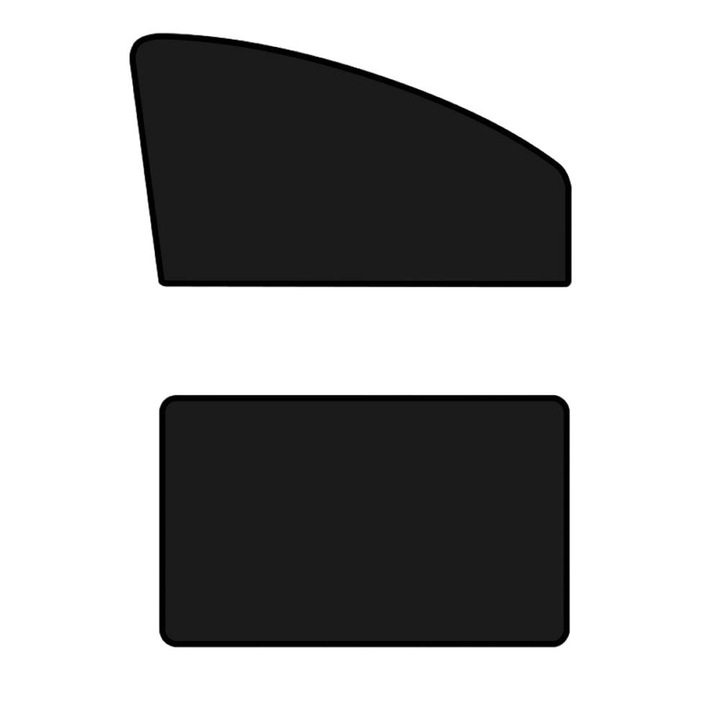 Комплект от 2 странични сенника за кола, QttvbTna, текстил, UV защита, черен