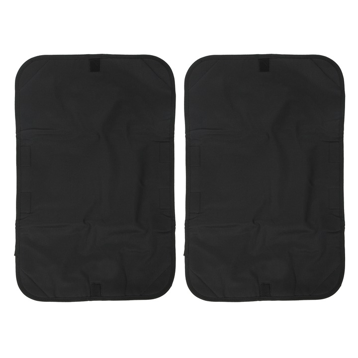 Set 2 parasolare, QttvbTna, Panza Oxford/Folie de aluminiu, Negru