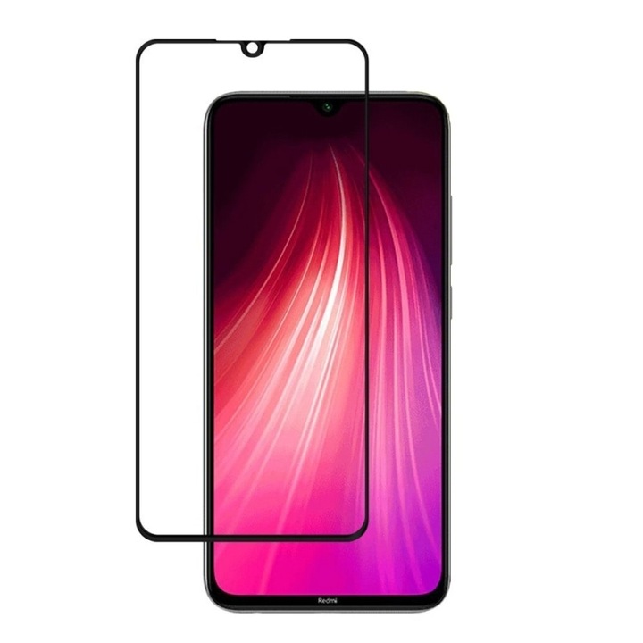 Üvegfólia, kompatibilis Xiaomi Mi 10T 5G / Mi 10T Lite 5G / Mi 10T Pro 5G / Poco X3 / Poco X3 NFC / Poco X3 Pro, teljes felületen tapad, katonai keménységű, Ultra HD, karcolás elleni védelem, Anti Shock, fekete sarkokkal, Atlas