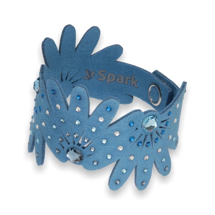 Bratara dama, Spark, Cristale, 18.5cm, Albastru
