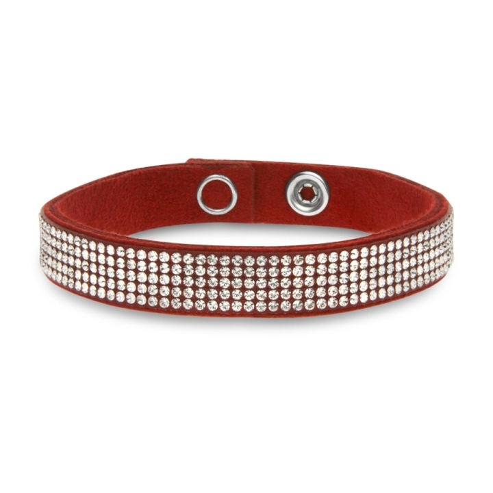 Bratara dama, Spark, Cristale, 17cm, Rosu
