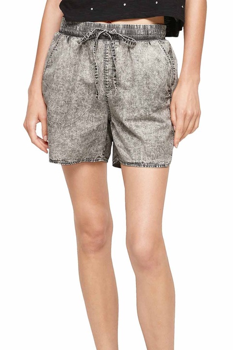 Pantaloni scurti pentru femei, QS by s.Oliver, Bumbac, Worn Gri, EU 42