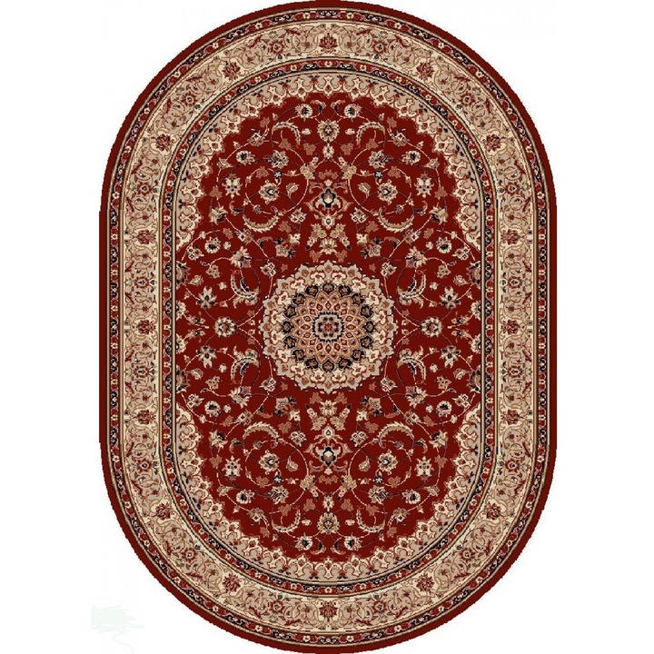 Covor Clasic, Lotos 545, Grena, Oval, 200x300 cm, 1800 gr/mp