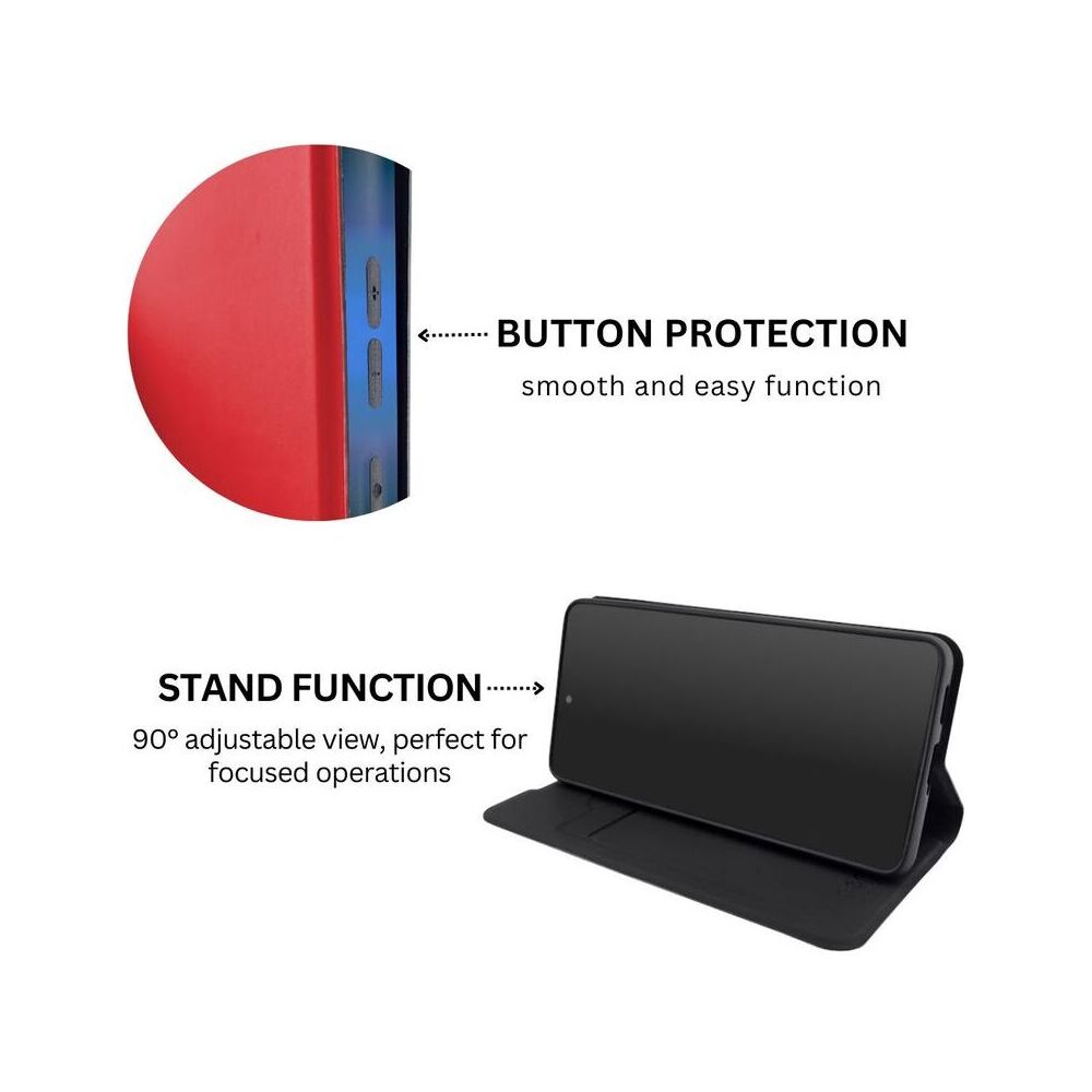 Husa de protectie tip carte CENTO Soho compatibila cu Samsung A16 Rosu Premium, Inchidere magnetica, Protectie Sporita, Anti soc, Anti zgarieturi, Functie de stand