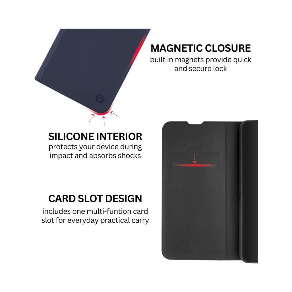 Husa de protectie tip carte CENTO Soho compatibila cu Samsung A16 Albastru Premium, Inchidere magnetica, Protectie Sporita, Anti soc, Anti zgarieturi, Functie de stand