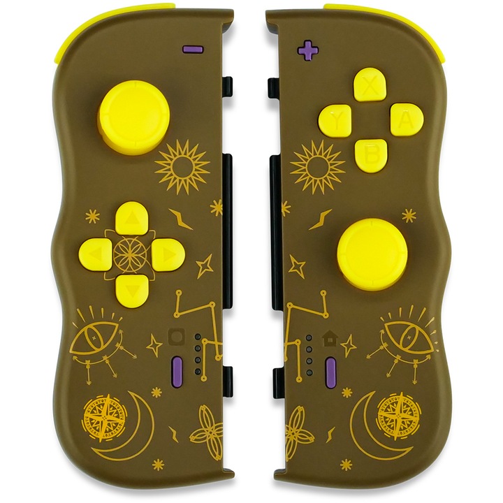 Комплект безжични контролери Steelplay Twin Pads Adventure Magic за Nintendo Switch, Brown/Yellow