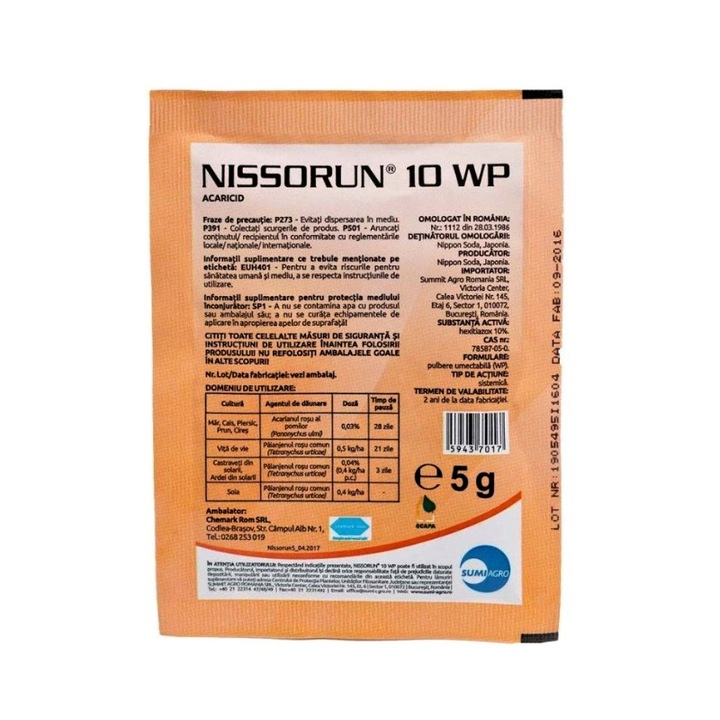 Set Insecticid Nissorun 5 g x 3 buc