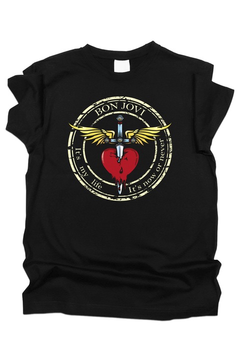 Tricou, K-off, Bon Jovi, negru, M