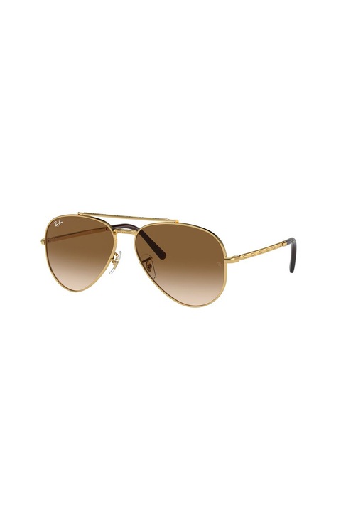 Ray-Ban, Ochelari de soare aviator unisex New Aviator, 62-14-140, Auriu