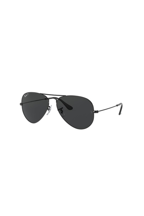 Ray-Ban, Ochelari de soare aviator unisex cu lentile polarizate, 58-14-135, Negru