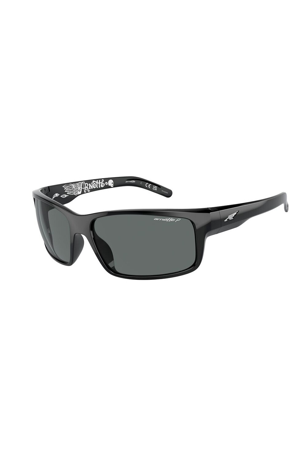 Arnette, Ochelari de soare cu lentile uni, Negru, 62-16-135