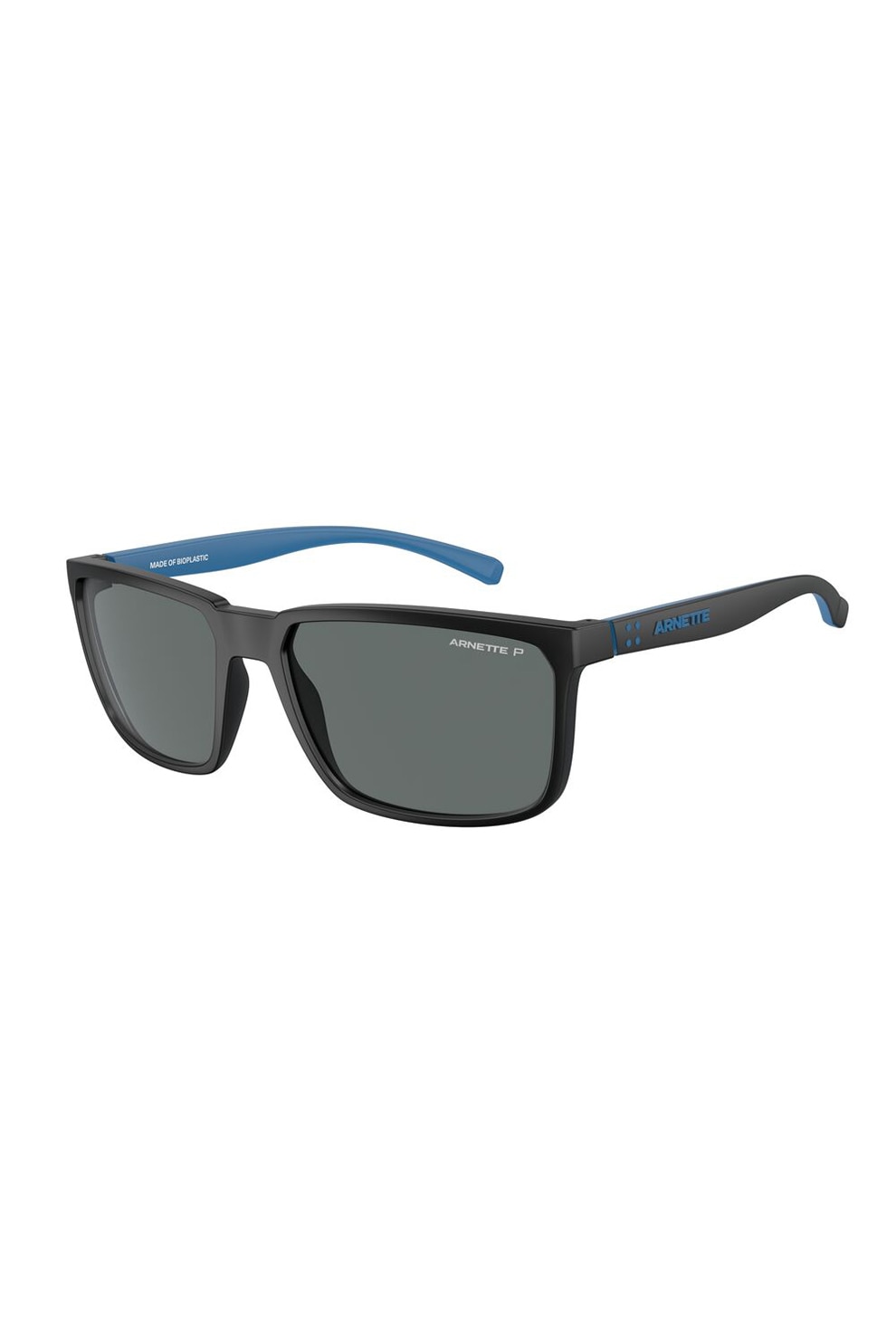Arnette, Ochelari de soare cu lentile uni polarizate, Negru, Albastru royal, 58-17-140