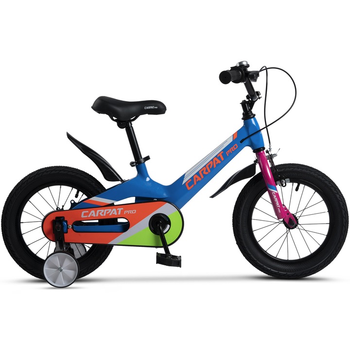 Bicicleta Copii 3-5 ani Carpat Pro C14122B 14", albastru/portocaliu