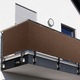 Paravan Balcon si Terasa John Green, Rulou Gard Protectie Intimitate si Umbrire 97%, Rezistent la Intemperii si UV, din Polietilena PE-HD, Dimensiuni 1x7m, Culoare Maro Inchis, cu Sistem de Montaj Ochiuri din Aluminiu