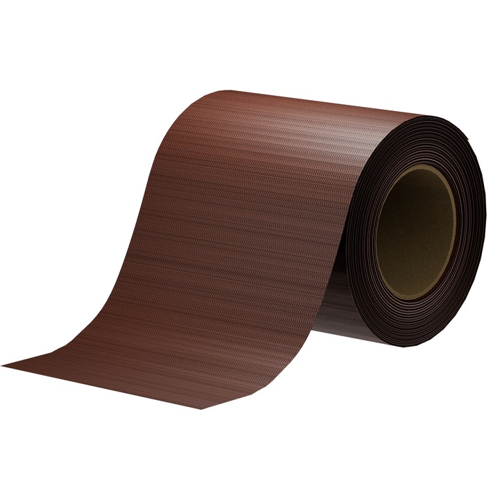 Banda de gard pentru gradina, John Green, PVC, 35 x 0.19 m, Maro