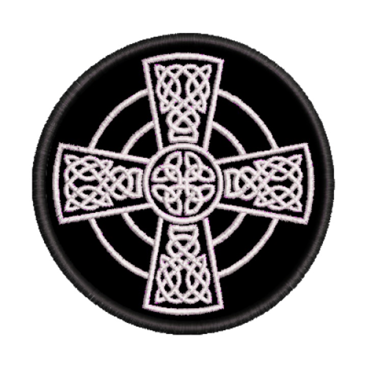 Broderie cu arici, cruce celtica, 8 cm