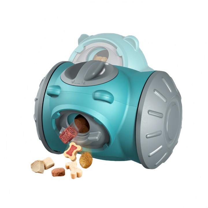 Jucarii Pentru Animale De Companie, Jucarii Interactive Pentru Catei/Pisici, Hranitor Pentru Caini, Minge Pentru Caini, Abs Non-Toxic, Albastru