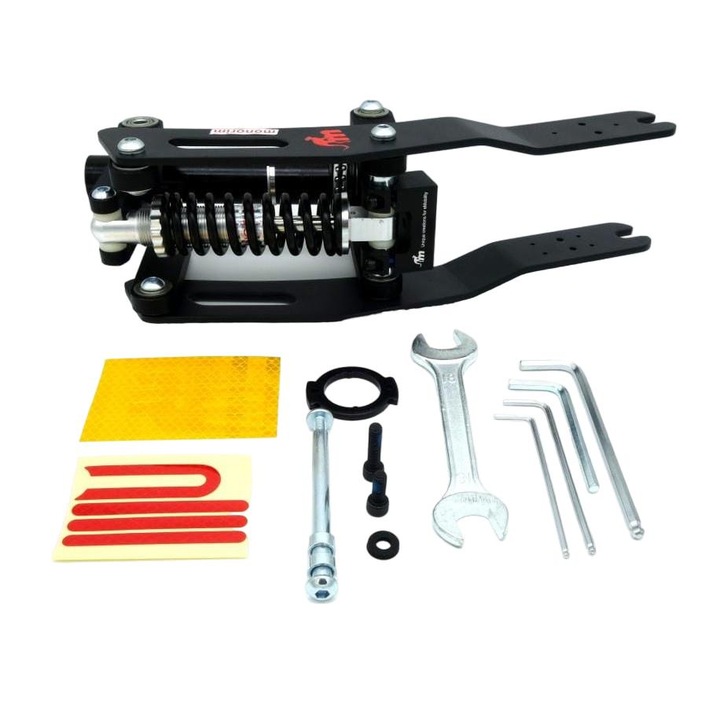 Lengéscsillapító készlet Monorim M1 V4 felfüggesztéssel Xiaomi elektromos rollerhez, fekete