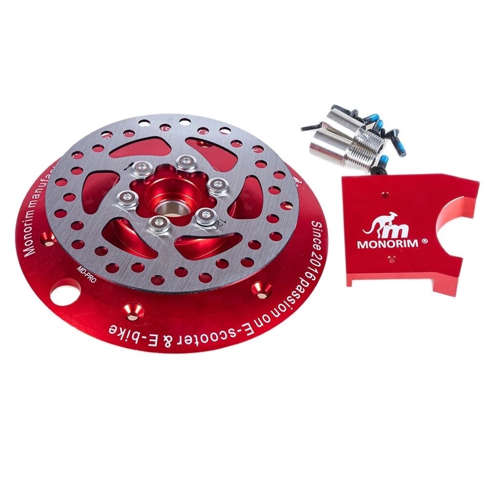 Set protectie motor Monorim MD-FB, rosu, disc frana 120mm