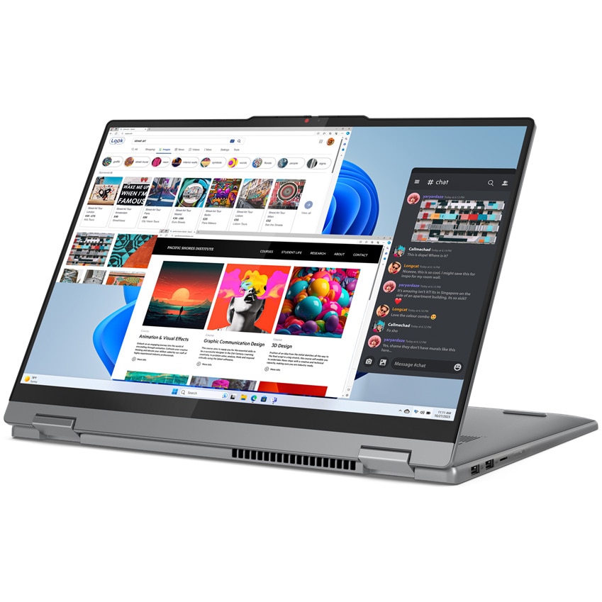 Laptop Lenovo IdeaPad 5 2-in-1 16AHP9 cu procesor AMD Ryzen™ 7 8845HS pana la 5.1GHz, 16", WUXGA, IPS, Touch, 16GB LPDDR5x, 1TB SSD, AMD Radeon™ 780M Graphics, Windows® 11 Home, Luna Grey
