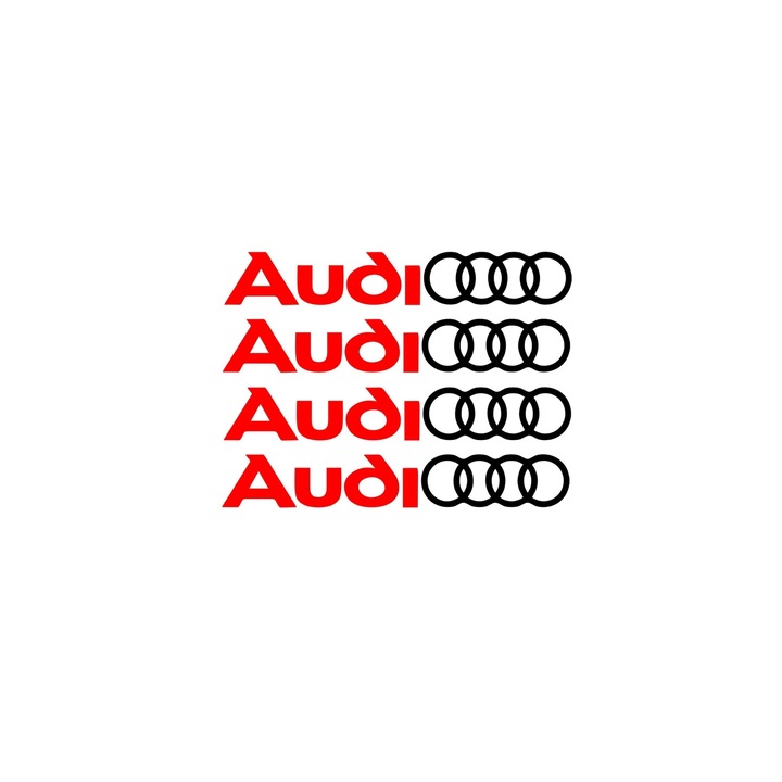 Sticker Auto Set Stickere Auto - Manere Usa - Audi, Rosu-negru, 13x2cm