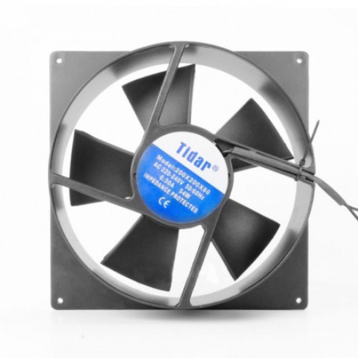 Ventilator Patrat-Rotund 220V, 200x200x60 mm, 54W