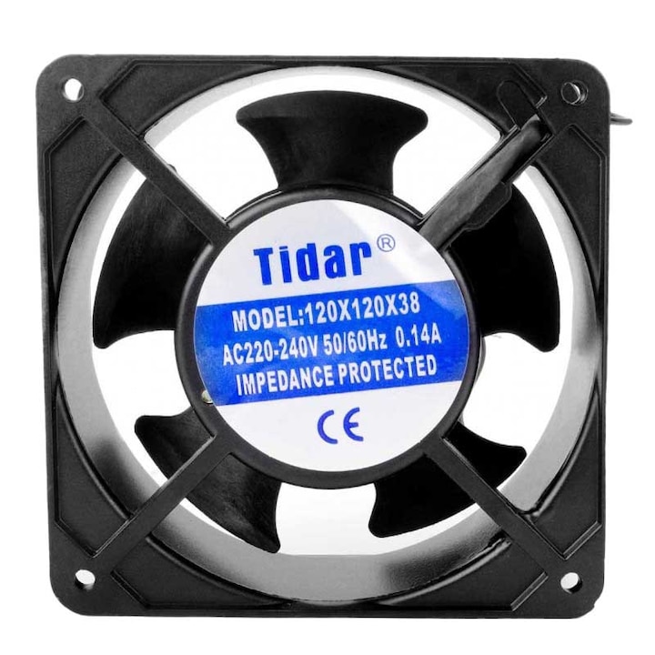 Ventilator Metalic Profesional, 120x120x38 mm, 220V, Abs, 20W