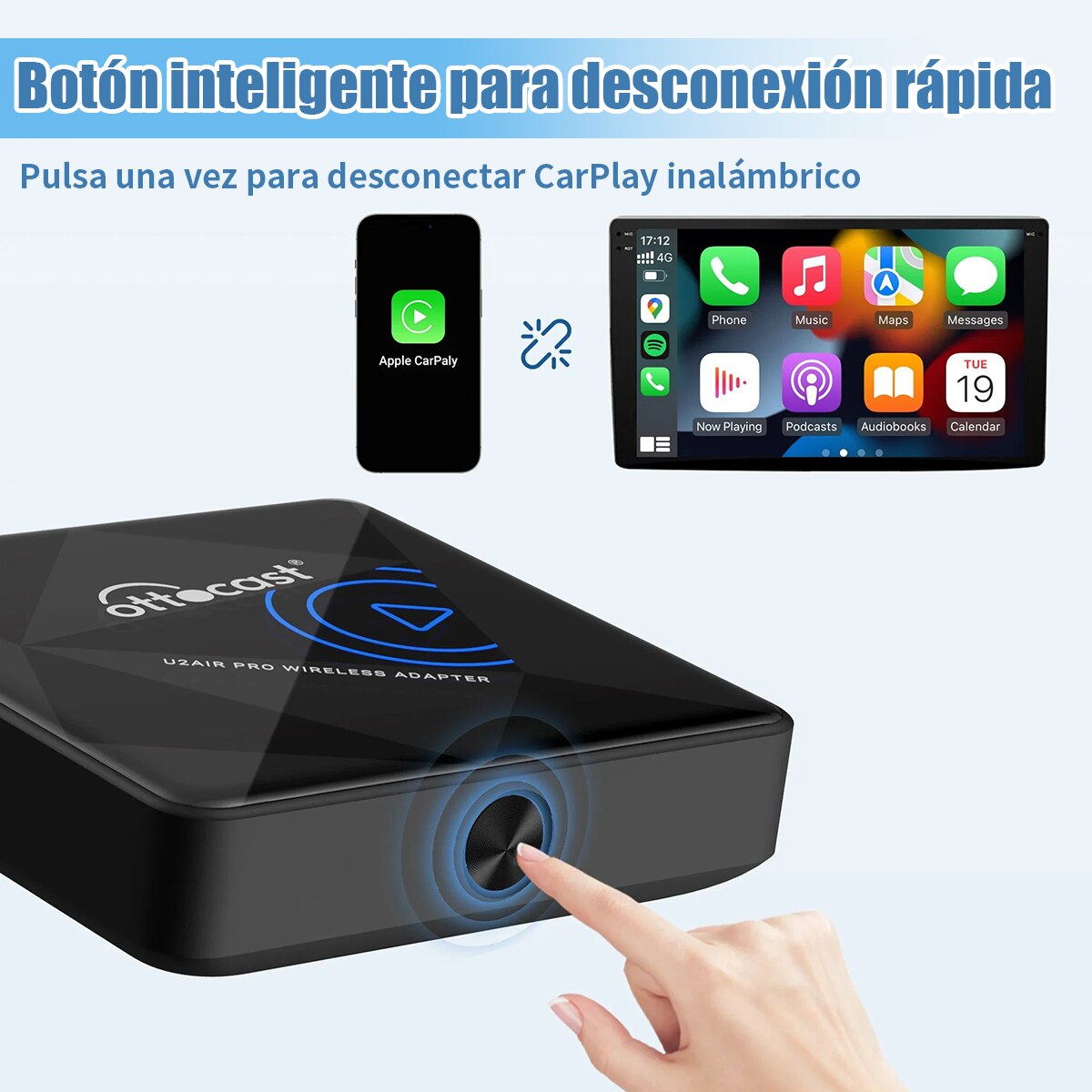 Adaptor wireless, OTTOCAST® U2-Air Pro, compatibil cu Apple