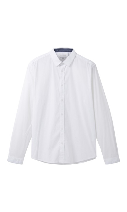 Klasszikus ing Normál ing Hosszú ujjú átlátszatlan, Fehér