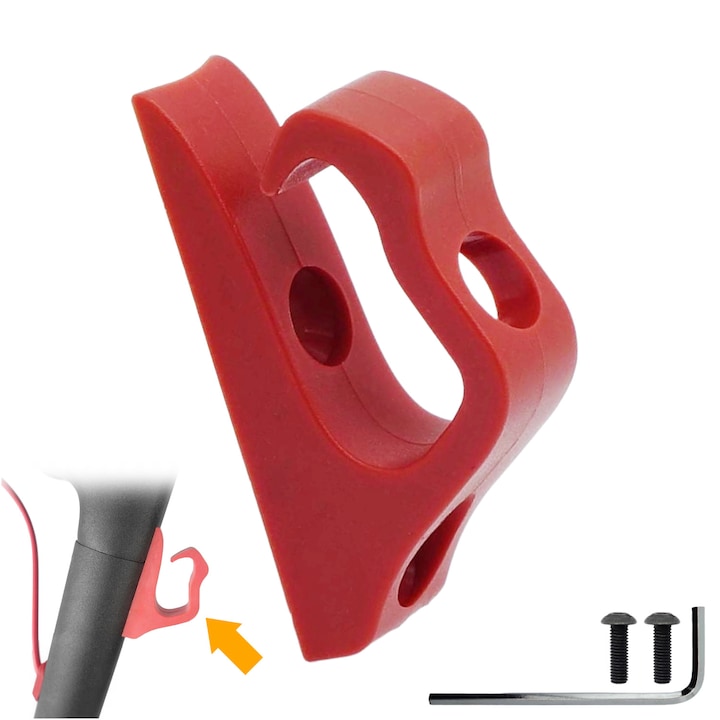 Carlig pentru cumparaturi INOPARTS, compatibil cu scuter Xiaomi M365/PRO/PRO 2/1S/Mi 3/Essential, rosu