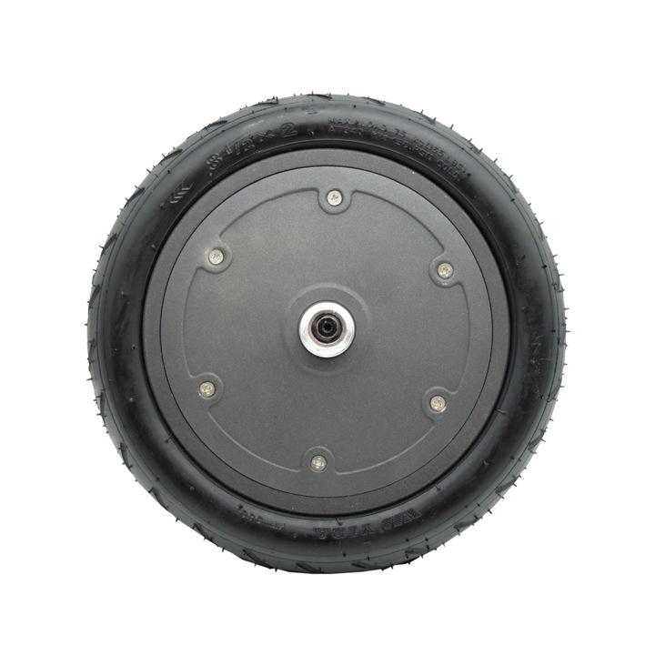 Roata fata cu motor 250W 36V pentru trotineta electrica Xiaomi M365 / 1S / Essential, INOPARTS, pneumatica 8.5x2", Ciemnoszary, set complet