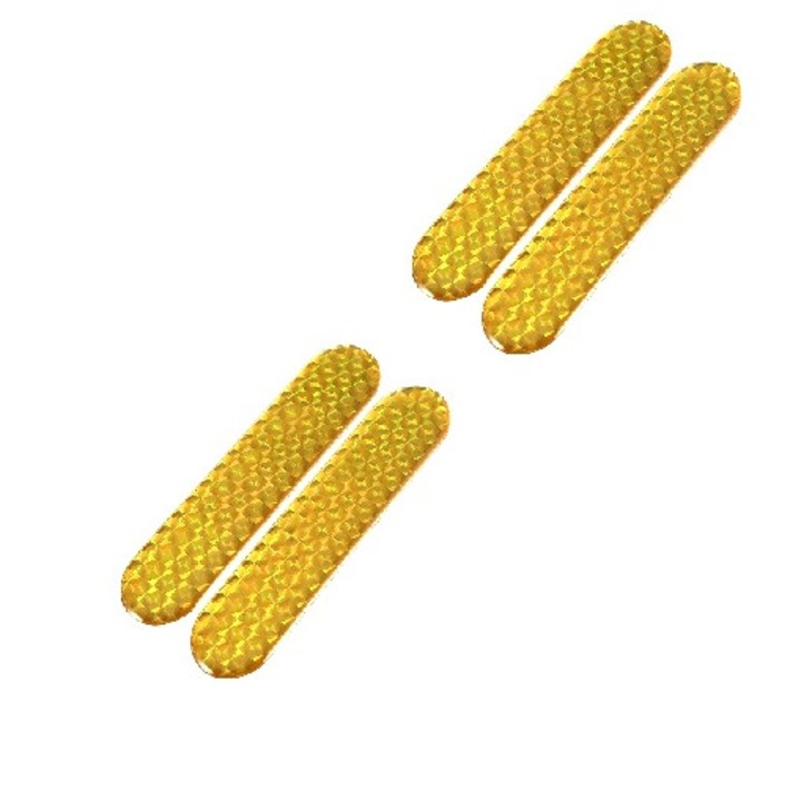 Set 4 autocolante reflectorizante, INOPARTS, Auriu