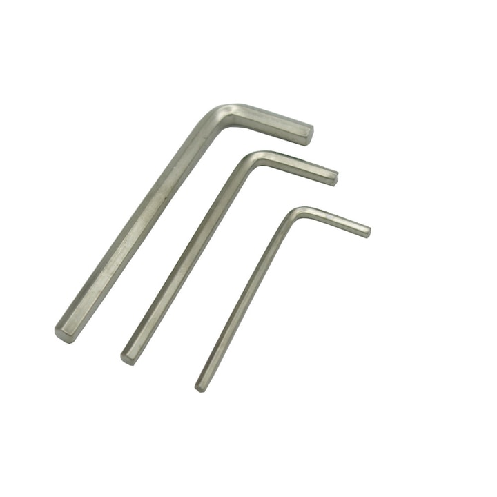 Set 3 imbusuri, Allen, M2/M3/M4, argintiu, metal