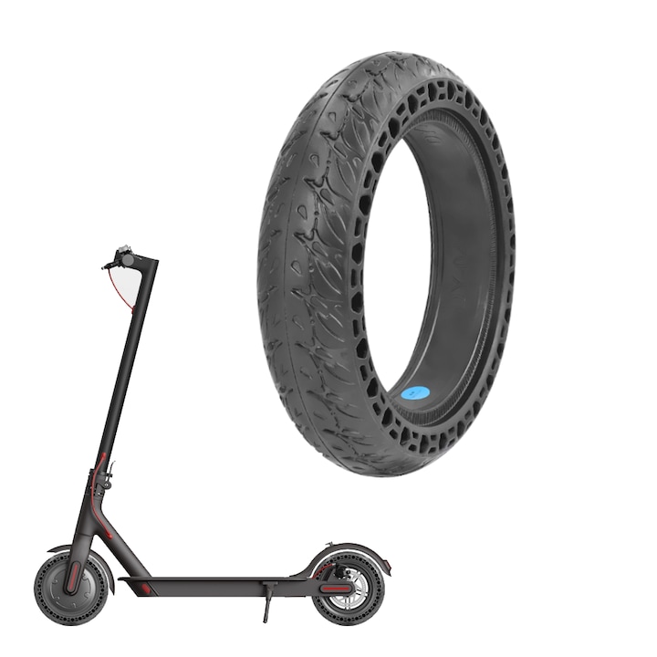 Anvelopa Cauciuc Semisolida 8.5 Inch (8 1/2x2) pentru trotineta electrica Xiaomi M365 / PRO 2 / Mi 3 / Motus Scooty 8.5, Negru