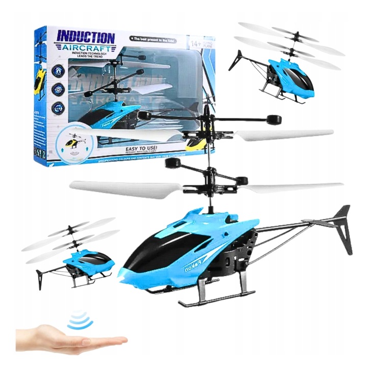 Elicopter telecomandat, structura aluminiu-plastic, 2.4GHz, 17x3x11cm